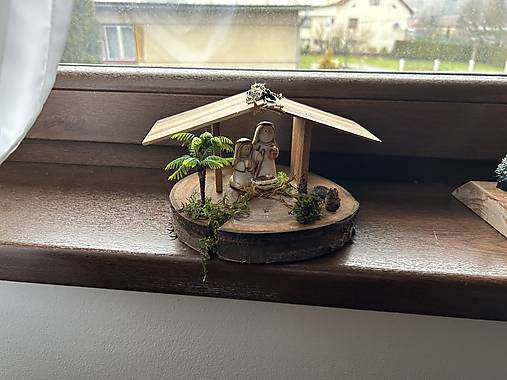 Dekorácie - Betlehém na kruhovom podstavci - 18034921_