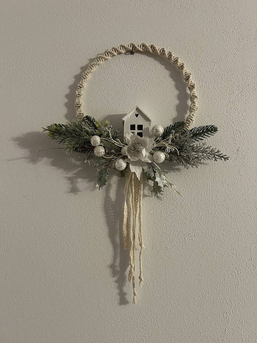 Dekorácie - Makrame veniec - 18035095_