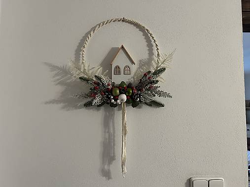 Dekorácie - Makramé veniec - 18035167_