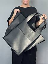Veľké tašky - Coal kožená shopper - 18034973_