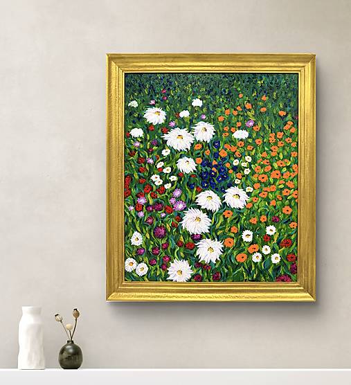 Obrazy - Klimtová záhrada - 18035957_