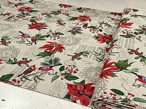 BAVLNA DEKOR / VIANOČNÁ RUŽA/ VTÁČIKY