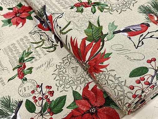 BAVLNA DEKOR / VIANOČNÁ RUŽA/ VTÁČIKY