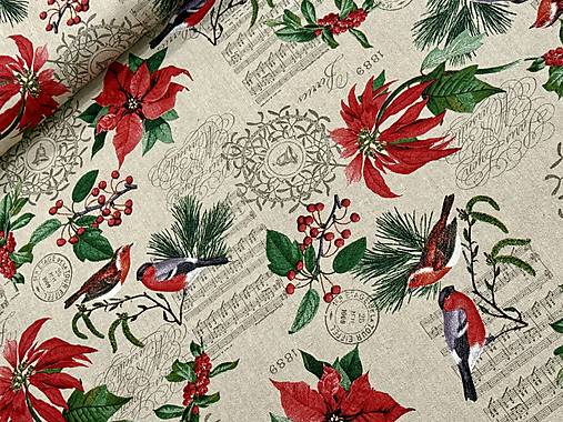 BAVLNA DEKOR / VIANOČNÁ RUŽA/ VTÁČIKY