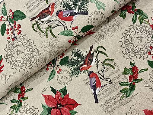 BAVLNA DEKOR / VIANOČNÁ RUŽA/ VTÁČIKY