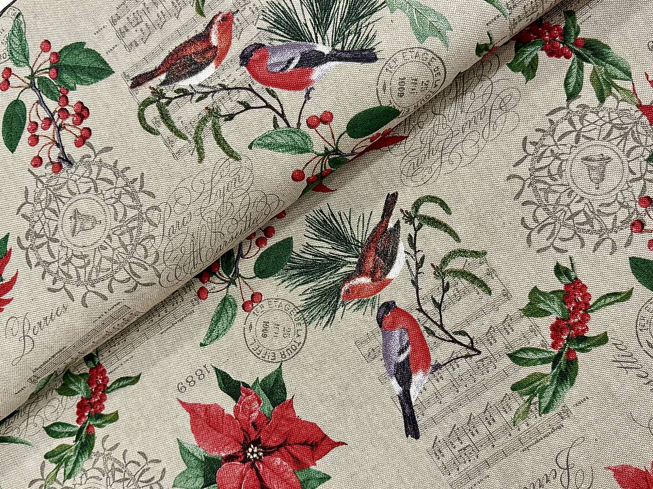 BAVLNA DEKOR / VIANOČNÁ RUŽA/ VTÁČIKY