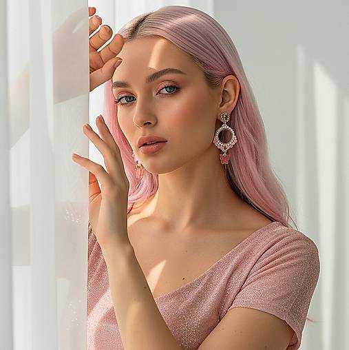 Náušnice - Korálkové náušnice TELERÁNO - 18034826_