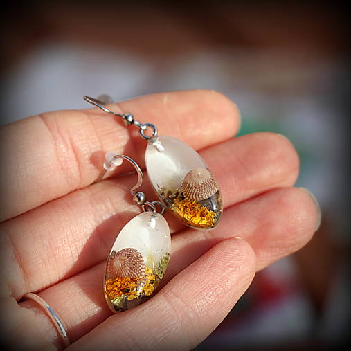 Lesná sada živicový prívesok a náušnice