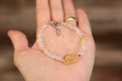 2-dielna súprava šperkov - krištáľ, citrín