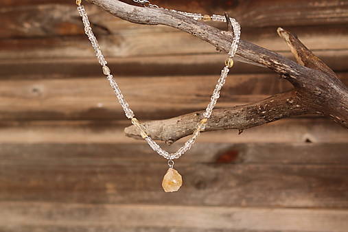 2-dielna súprava šperkov - krištáľ, citrín