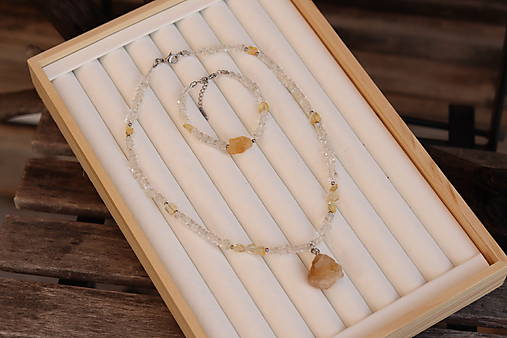 2-dielna súprava šperkov - krištáľ, citrín