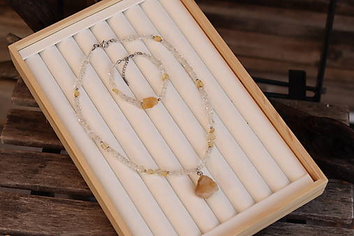 2-dielna súprava šperkov - krištáľ, citrín