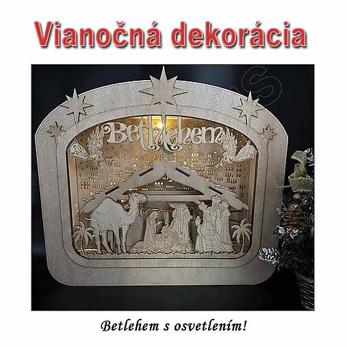 Dekorácie - Vianočná dekorácia - BETLEHEM - c - 18034453_