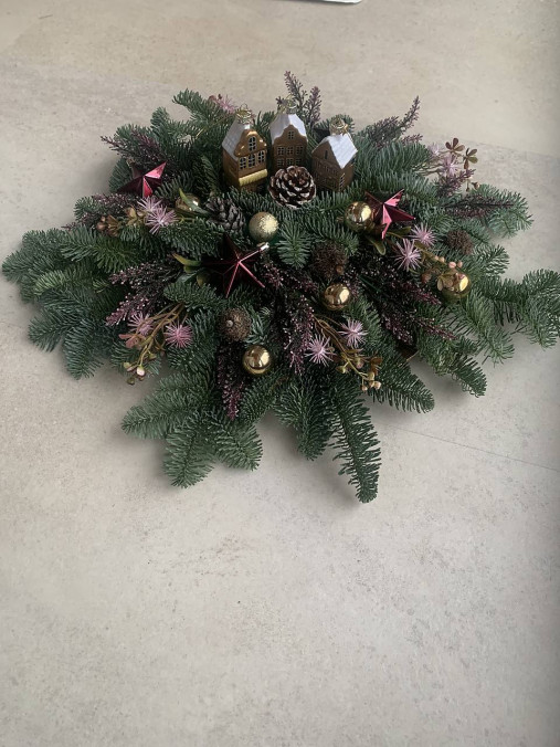 Dekorácie - Vianočný aranžmán - 18035334_