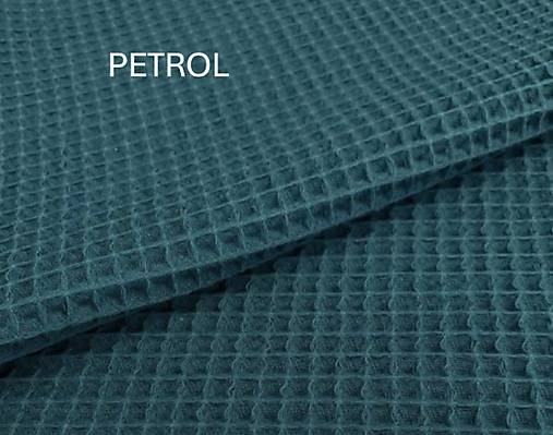 Detský textil - Detská deka s barančekom (Deka petrolejová/prírodná sherpa) - 18037108_