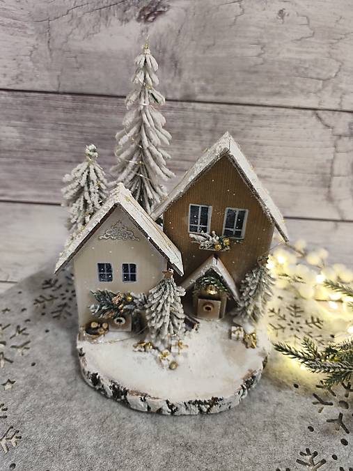 Dekorácie - Vianočné domčeky - 18038694_