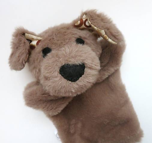 Maňuška psík chlpatý (Hnedý s bublinkovými uškami)