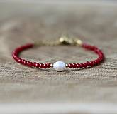 Náramky - Náramok s perlou - spinel - 18038493_
