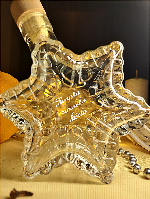 Nádoby - Vločka - fľaša s gravírovaním - 18038469_