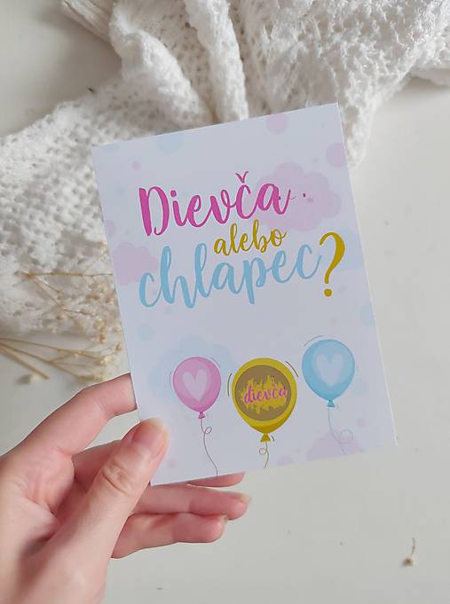 Papiernictvo - Stierací žreb - dievča alebo chlapec? - 18037940_