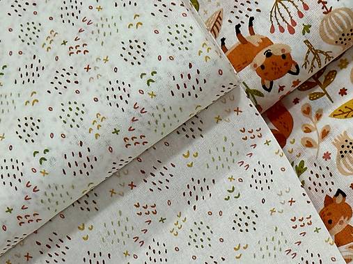 100% BAVLNA STOF FOXY/ LÍŠKY