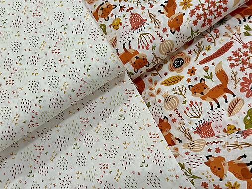 100% BAVLNA STOF FOXY/ LÍŠKY