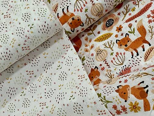 100% BAVLNA STOF FOXY/ LÍŠKY