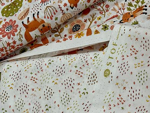 100% BAVLNA STOF / FAREBNE ČIARKY