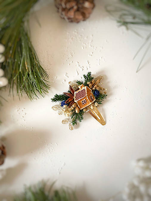 Pukačka do vlasov "vianočný domov "