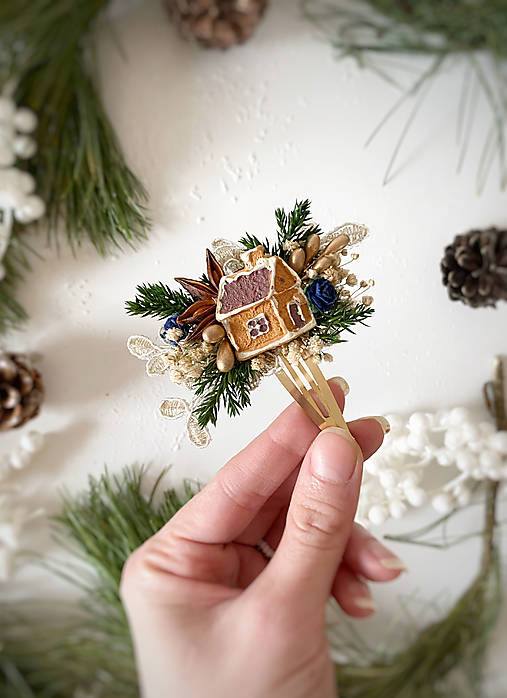 Pukačka do vlasov "vianočný domov "