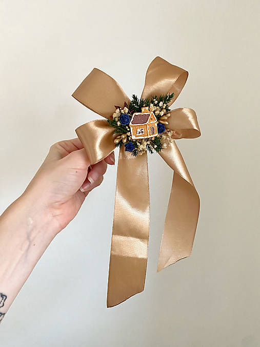 Vianočné mašle do vlasov  "pokoj vianočných dní"