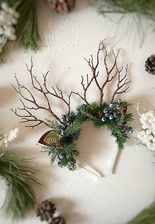 Čelenka so svetielkami "zimný les"