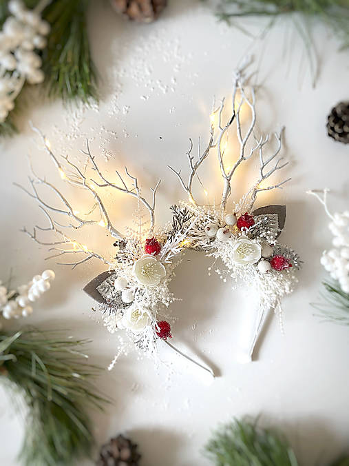 Čelenka so svetielkami "zimná krajina "