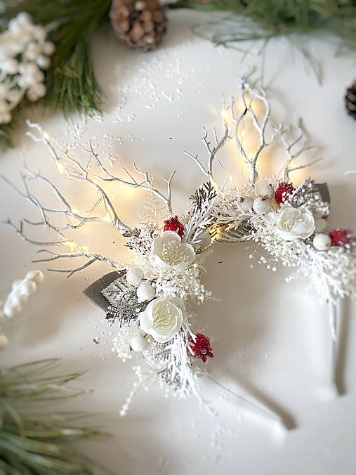Čelenka so svetielkami "zimná krajina "