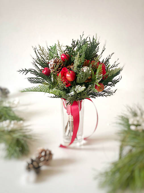 Kytička (svadobná alebo dekoračná) "mágia vianočného lesa"