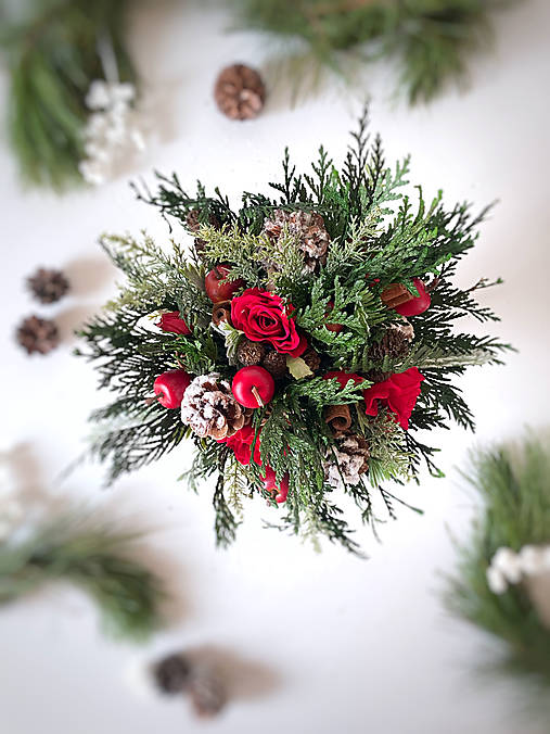 Kytička (svadobná alebo dekoračná) "mágia vianočného lesa"