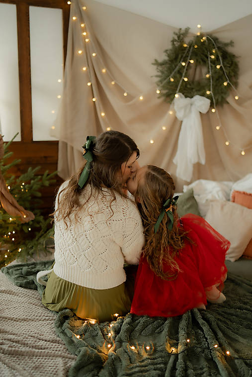 Vianočné mašle do vlasov  "pokoj vianočných dní"