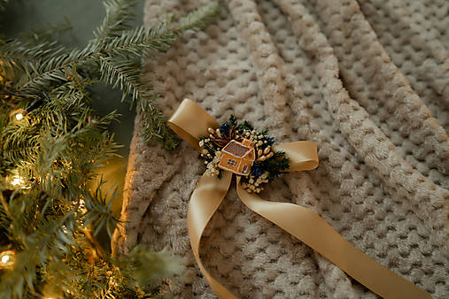 Vianočné mašle do vlasov  "pokoj vianočných dní"