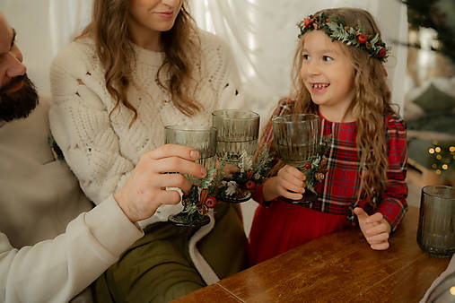 Ozdoby na poháre "mágia sviatočného lesa"