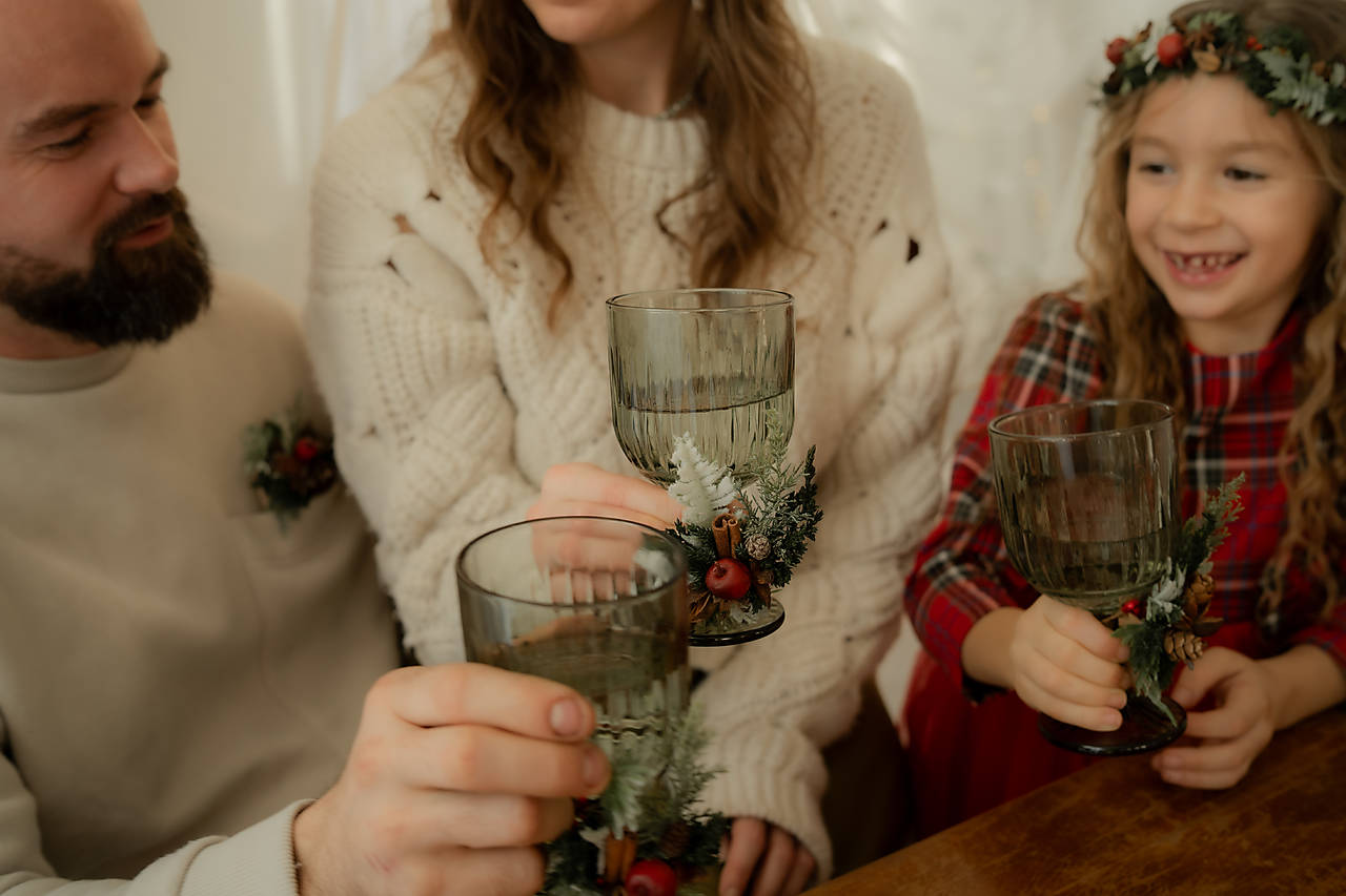 Ozdoby na poháre "mágia sviatočného lesa"