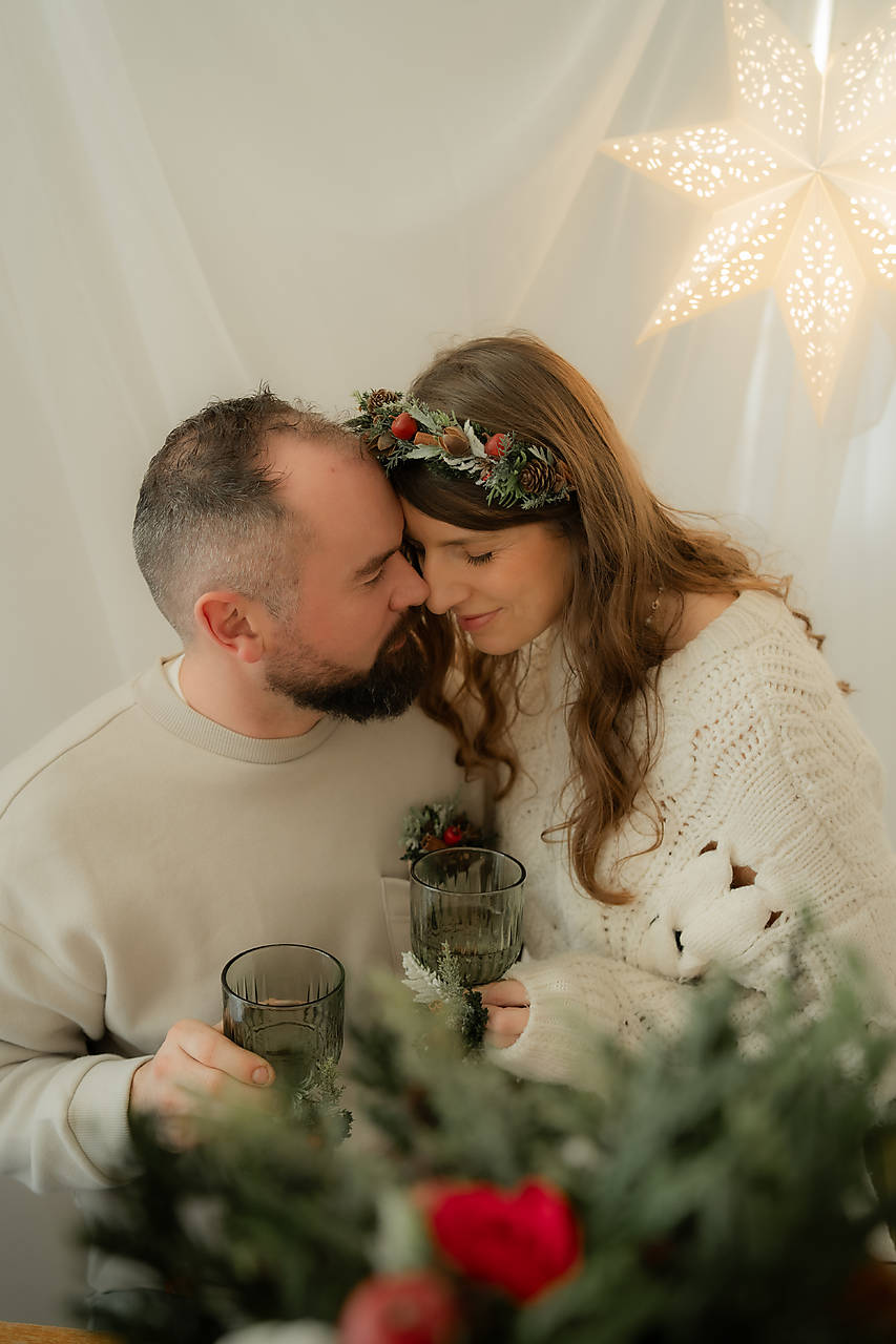 Vianočná čelenka "mágia vianočného lesa"