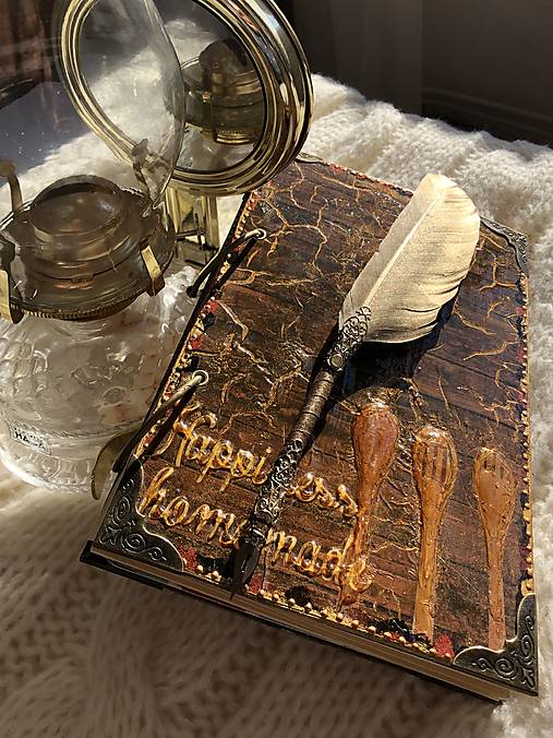 Papiernictvo - Receptár Happiness is homemade 1/skladom - 18038608_