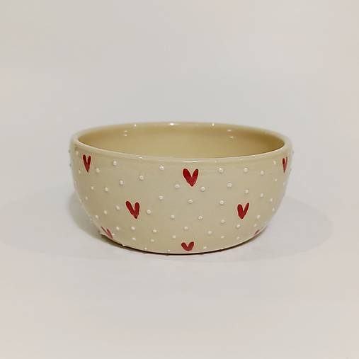 Miska srdiečková s bodkami