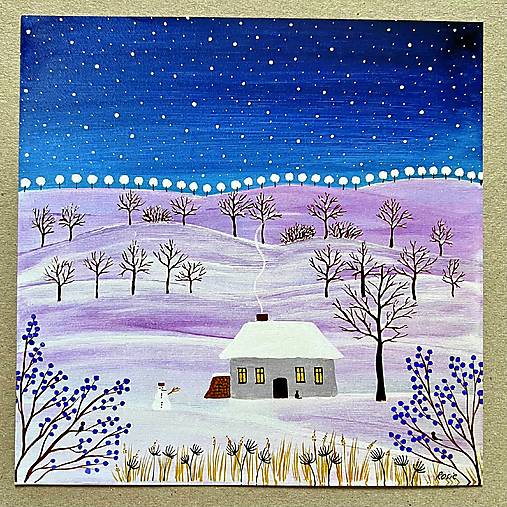 Klasické pohľadnice 15x15cm (Fialová)