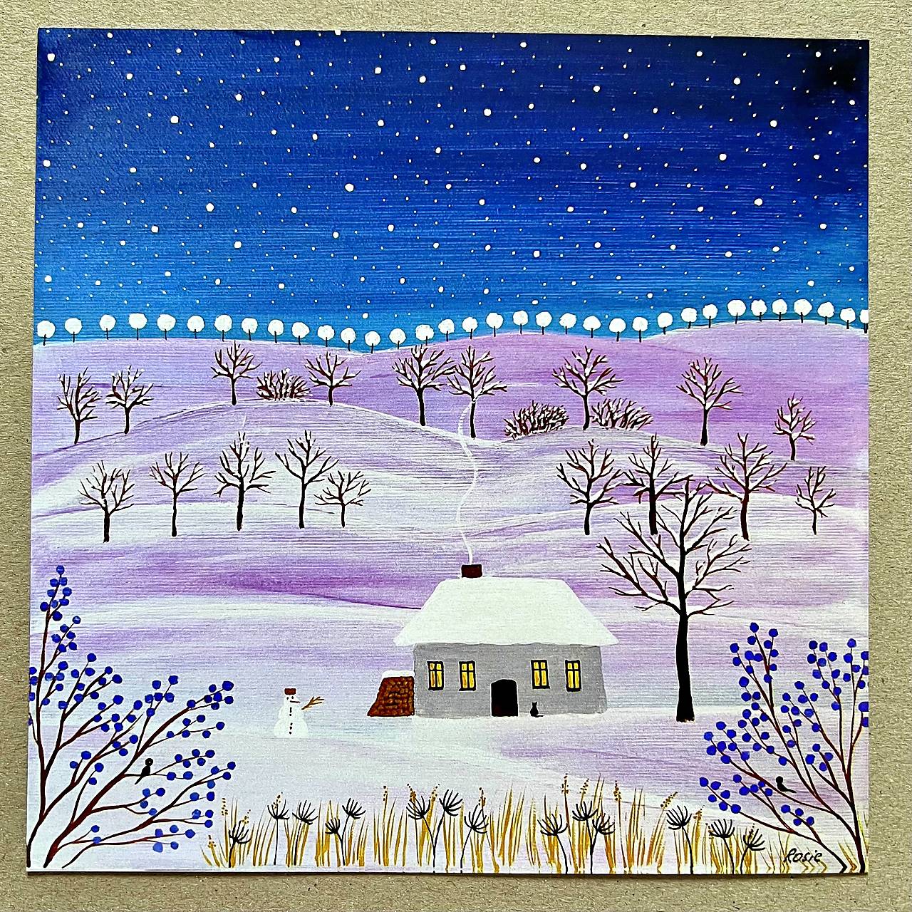 Klasické pohľadnice 15x15cm (Fialová)