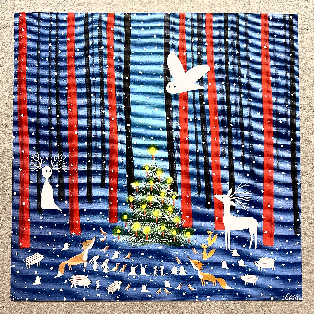 Klasické pohľadnice 15x15cm (Lesné Vianoce)