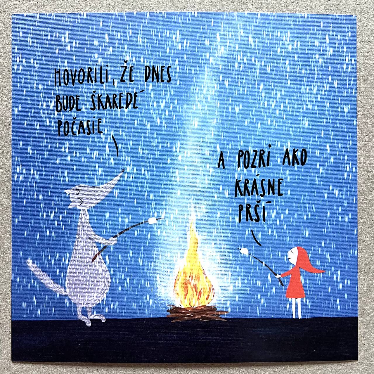Klasické pohľadnice 15x15cm (Pozri ako krásne prší)