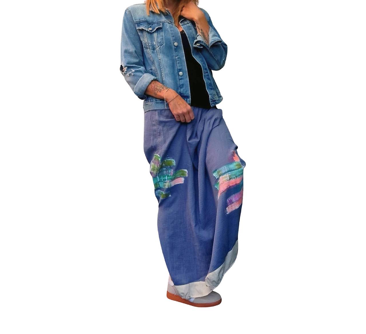 Sukně bluberi - mušelín