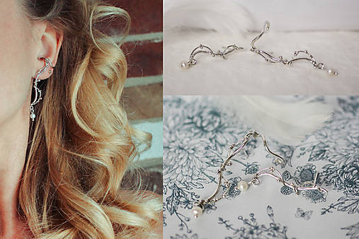 Strieborné náušnice - Bokeh Elyra