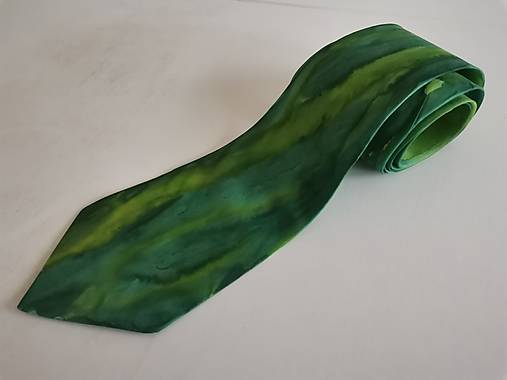 Pánske doplnky - Hedvábná kravata Tropická džungle - 18040108_